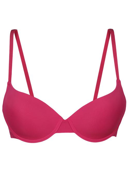 solid pink polyester regular bra - 11155127 - Very Small Image - 1