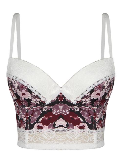 multicolored printed polyester bra - 11155134 - Very Small Image - 1