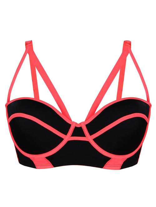 black nylon corset bra - 11155178 - Very Small Image - 1