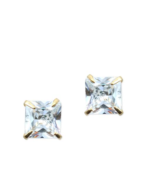 golden brass studs earrings - 11168441 - Very Small Image - 1