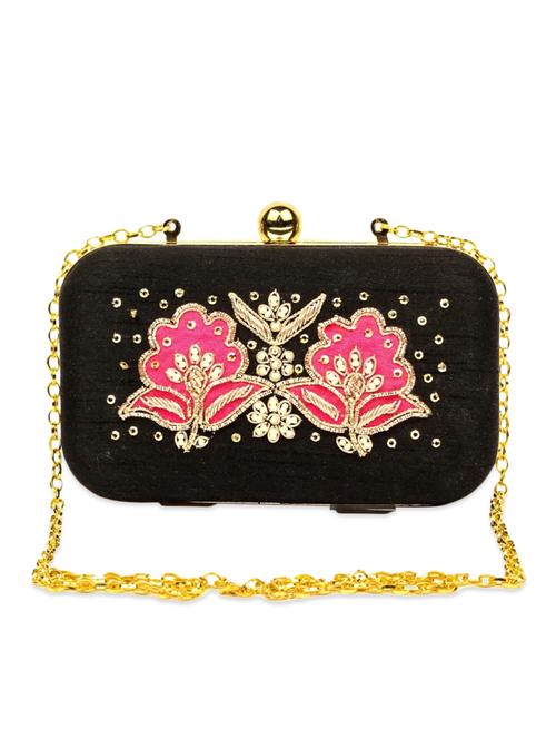 black faux silk clutch - 11168520 - Very Small Image - 1