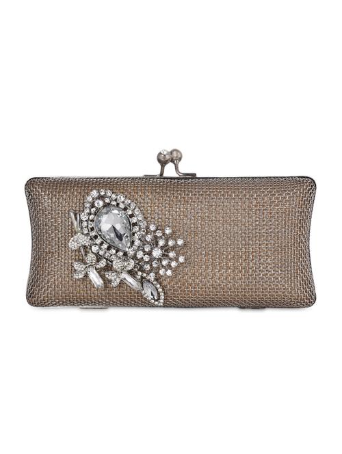 brooch embellished mesh box clutch - 1117161 - Very Small Image - 1