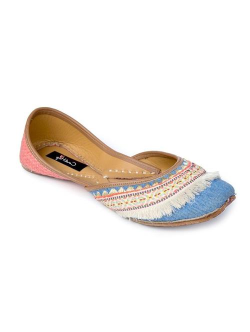 multicoloured embroidered fabric mojris - 11174410 - Very Small Image - 1