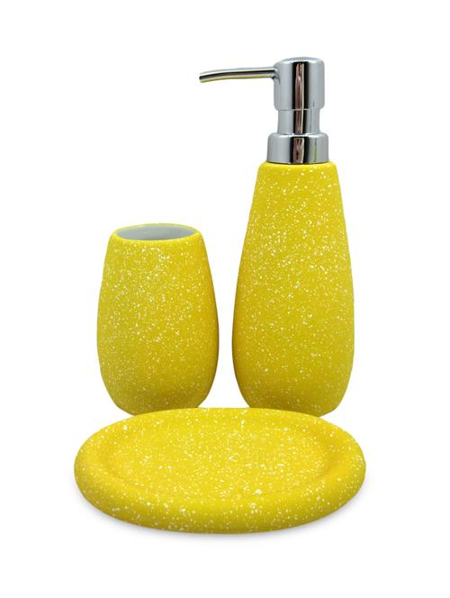 yellow dotted ceramic bath set - 1117510 - Very Small Image - 1