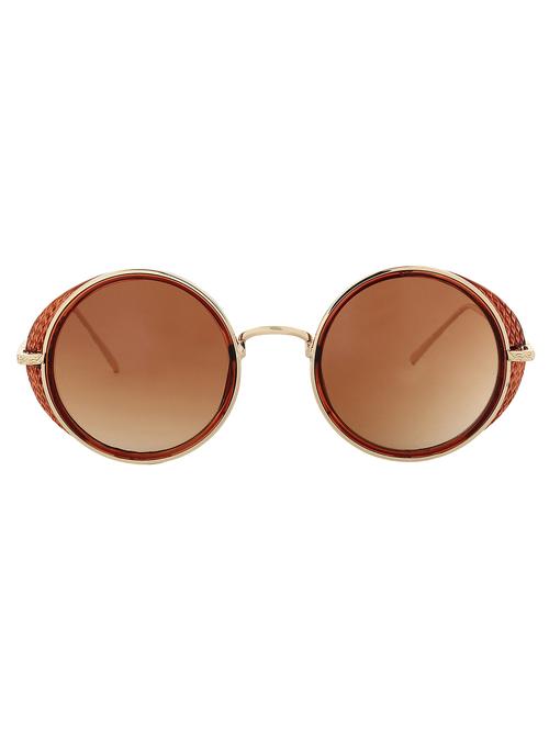 zyaden brown round women sunglasses - 11175883 - Very Small Image - 1