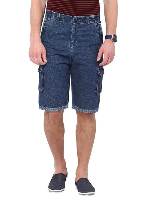 blue cotton shorts - 11178431 - Very Small Image - 1