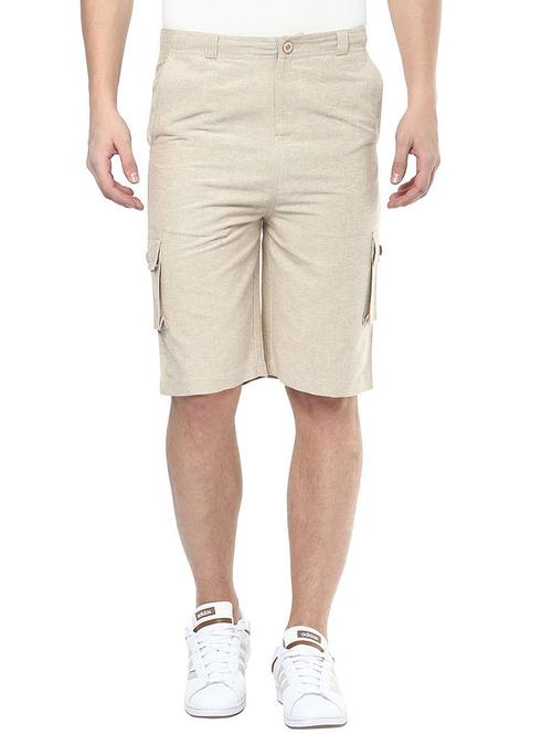beige cotton shorts - 11178436 - Very Small Image - 1