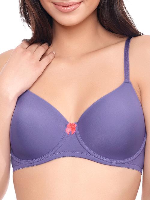 purple nylon balconette bra - 11178516 - Very Small Image - 1