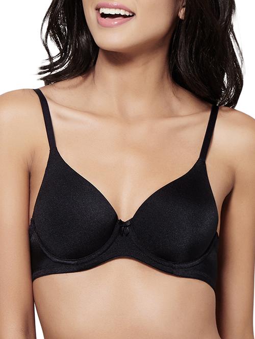 black nylon regular bra - 11178535 - Very Small Image - 1