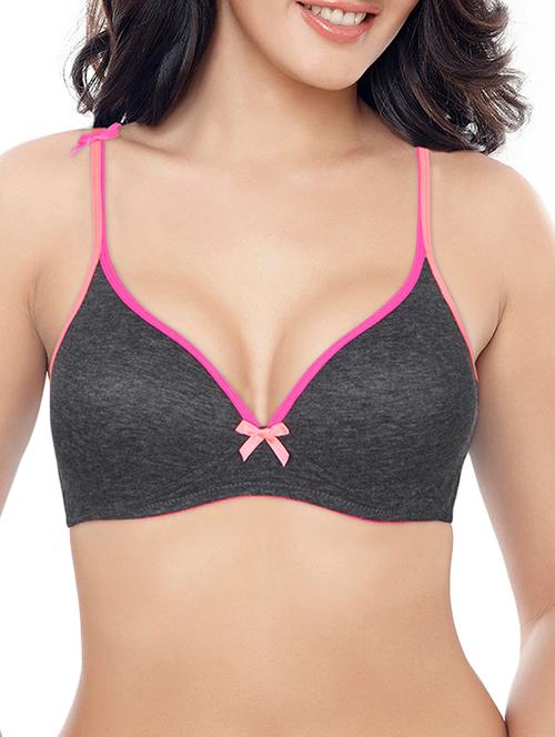 grey cotton tshirt bra - 11178561 - Very Small Image - 1