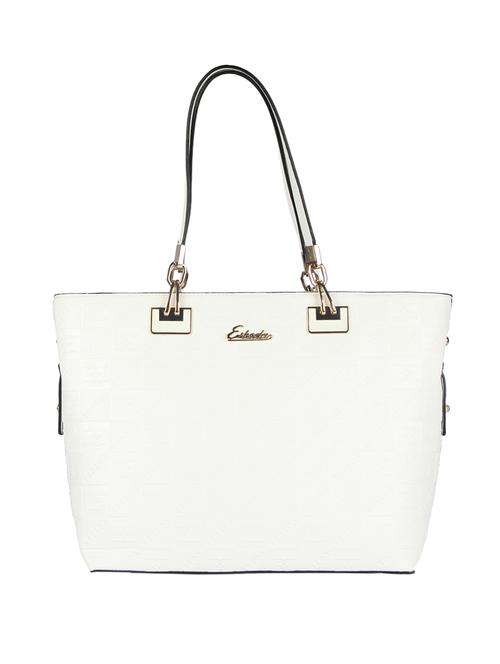 solid white leatherette handbag - 11178881 - Very Small Image - 1