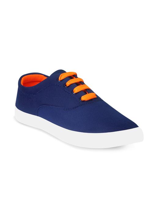 blue canvas lace up sneakers - 11180777 - Very Small Image - 1