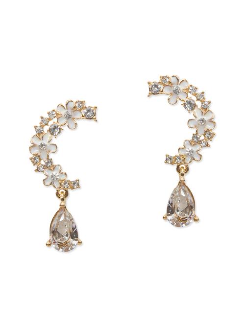 gold metal alloy drop earring - 11182838 - Very Small Image - 1