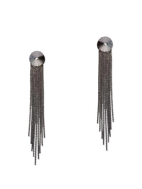 grey metal drop earring - 11182845 - Very Small Image - 1