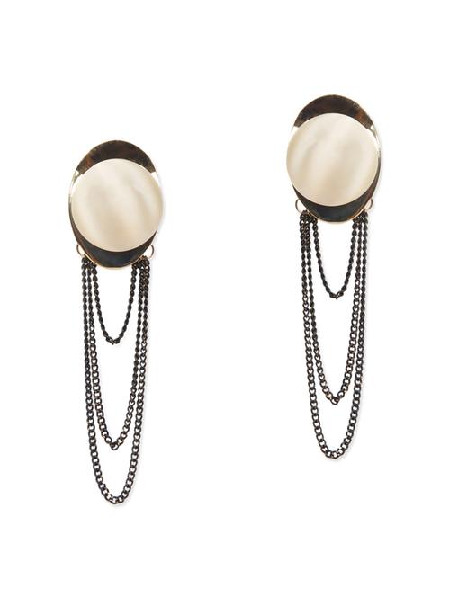 gold metal drop earring - 11182849 - Very Small Image - 1