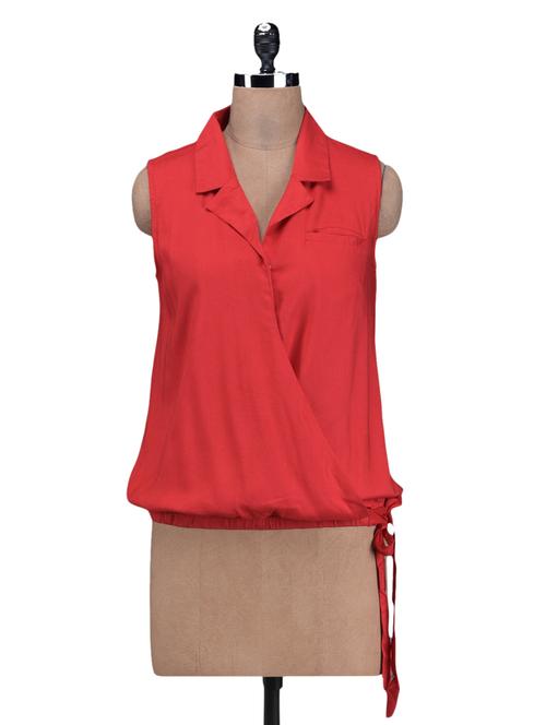 overlapping sleeveless balloon top - 1118549 - Very Small Image - 1