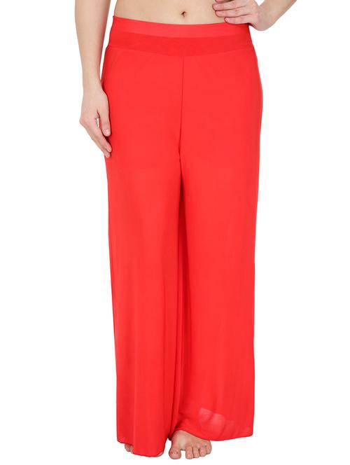 red cotton palazzos - 11192858 - Very Small Image - 1