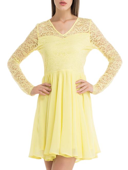 yellow polyester dress - 11192892 - Very Small Image - 1