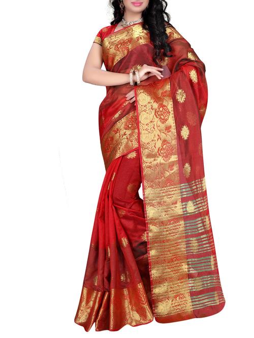 multicolor silk saree with blouse - 11193639 - Very Small Image - 1