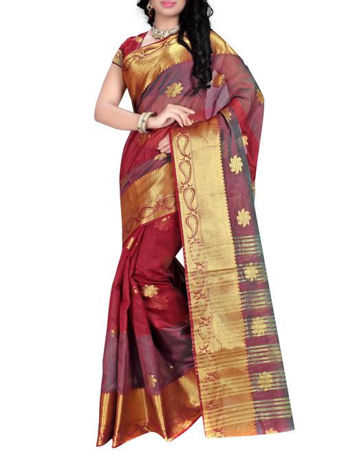 multicolor silk saree with blouse - 11193644 - Very Small Image - 1