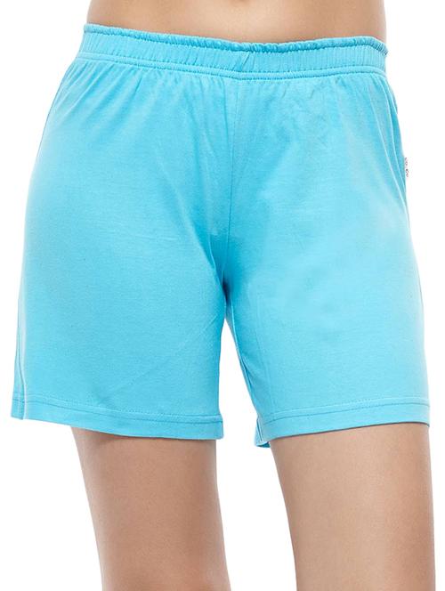 blue cotton regular shorts - 11193747 - Very Small Image - 1