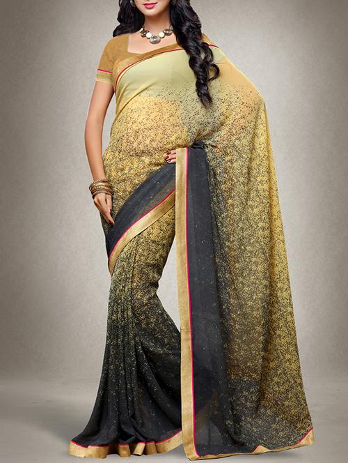 grey georgette saree - 11194591 - Very Small Image - 1