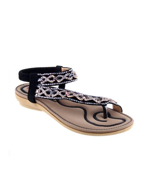 black faux leather sandal - 11195078 - Very Small Image - 1