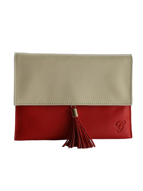 red color, leather clutch - 11195147 - Very Small Image - 1