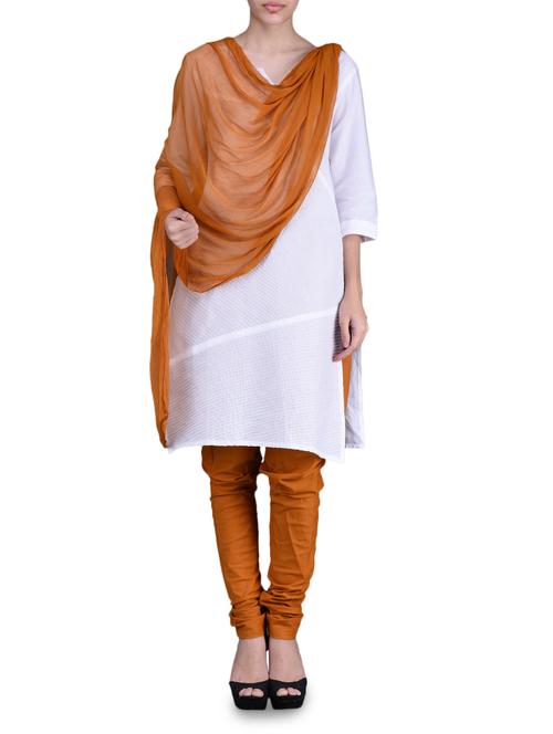 mustard churidar and dupatta set - 1119563 - Very Small Image - 1