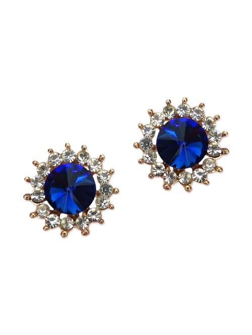 blue metal studs earring - 11198644 - Very Small Image - 1