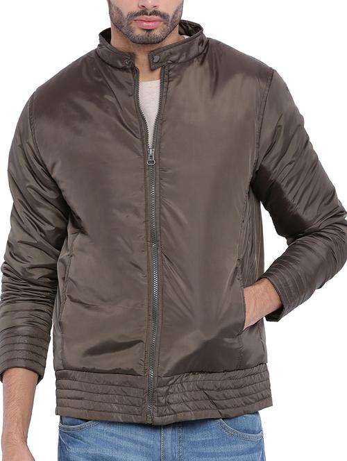 brown polyester puffer jacket - 11199273 - Very Small Image - 1