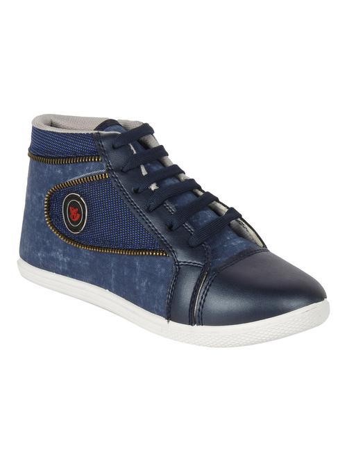 blue leatherette sneakers - 11201048 - Very Small Image - 1