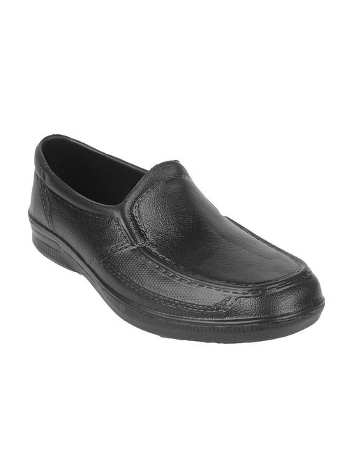 black leatherette slip ons - 11201328 - Very Small Image - 1