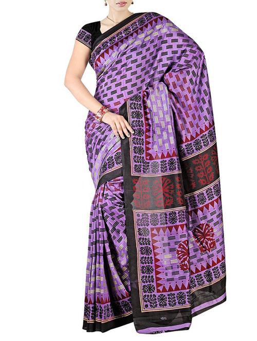 multi colored art silk saree with blouse - 11212293 - Very Small Image - 1