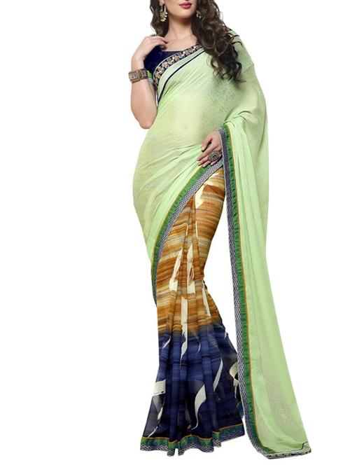 multi colored art silk saree with blouse - 11212321 - Very Small Image - 1