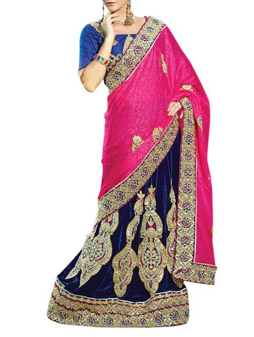 multi colored art silk saree with blouse - 11212359 - Very Small Image - 1