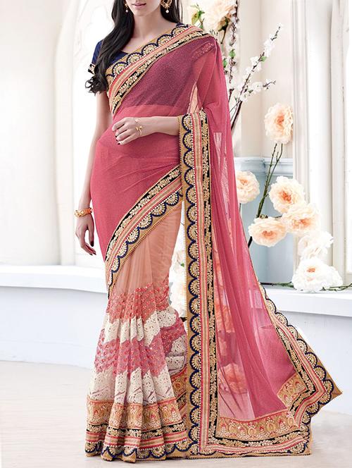multi colored saree with blouse - 11212474 - Very Small Image - 1