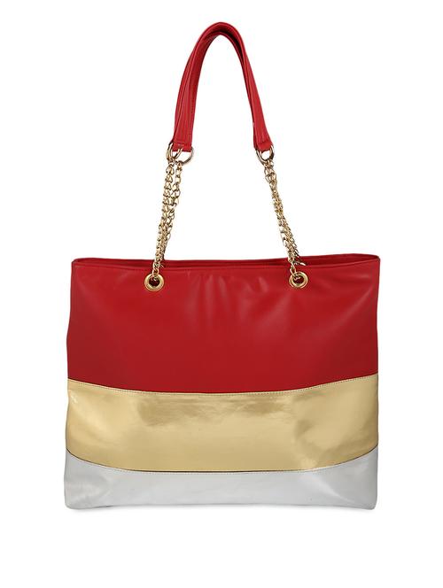 color block leatherette hand bag - 1121268 - Very Small Image - 1