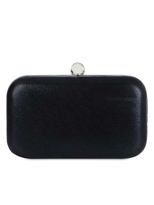 black leatherette box clutch - 1121302 - Very Small Image - 1