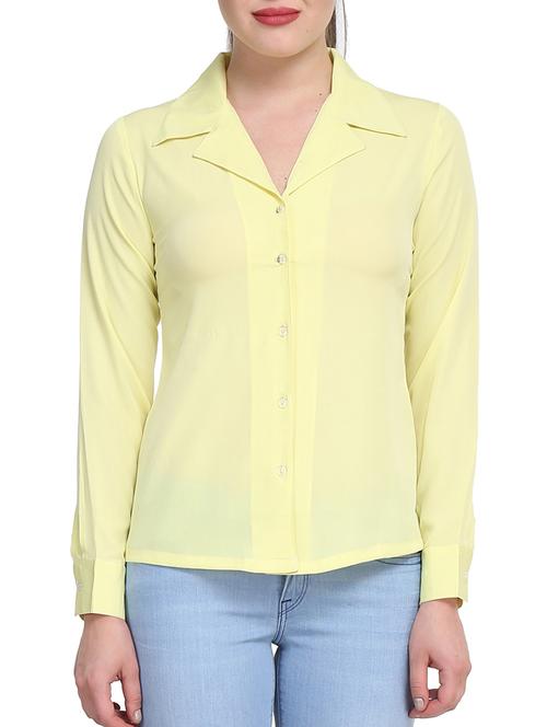 yellow polyester regular shirt - 11215106 - Very Small Image - 1