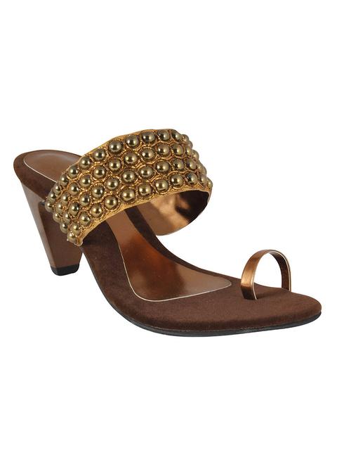 brown embellished leather sandal - 11216415 - Very Small Image - 1