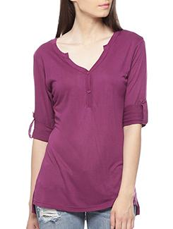 red viscose regular top - 11217550 - Very Small Image - 1