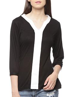 black viscose regular top - 11217564 - Very Small Image - 1