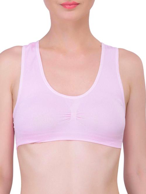 light pink nylon sports bra - 11218388 - Very Small Image - 1