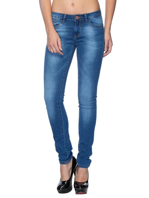 dark blue cotton washed jeans - 11220776 - Very Small Image - 1