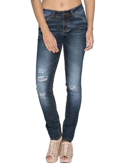 dark blue ripped cotton jeans - 11220780 - Very Small Image - 1