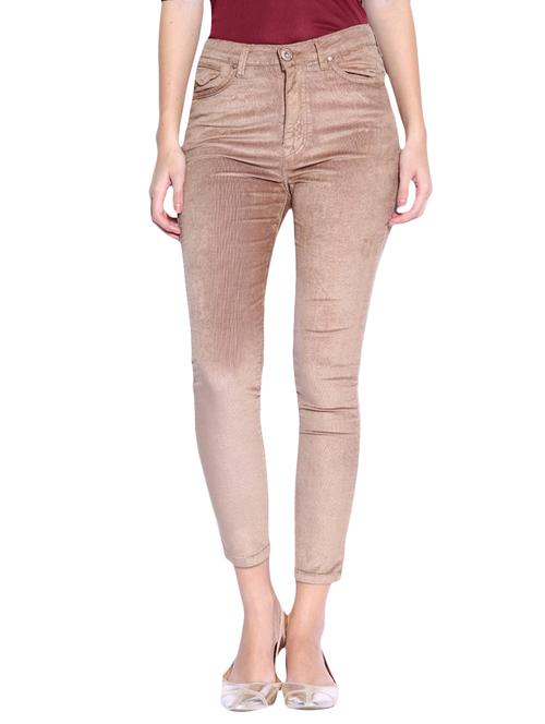solid beige cotton jeans - 11220784 - Very Small Image - 1