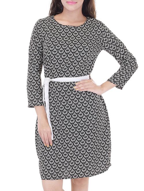 black poly crepe dress - 11221530 - Very Small Image - 1