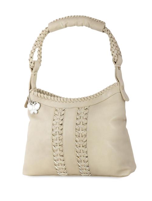 beige leatherette handbag with weaved detailing - 1122332 - Very Small Image - 1