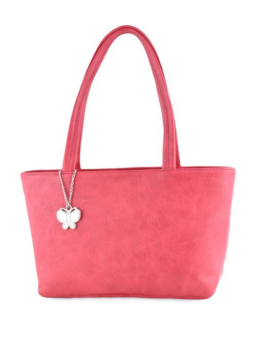 pink trapeze leatherette handbag - 1122343 - Very Small Image - 1